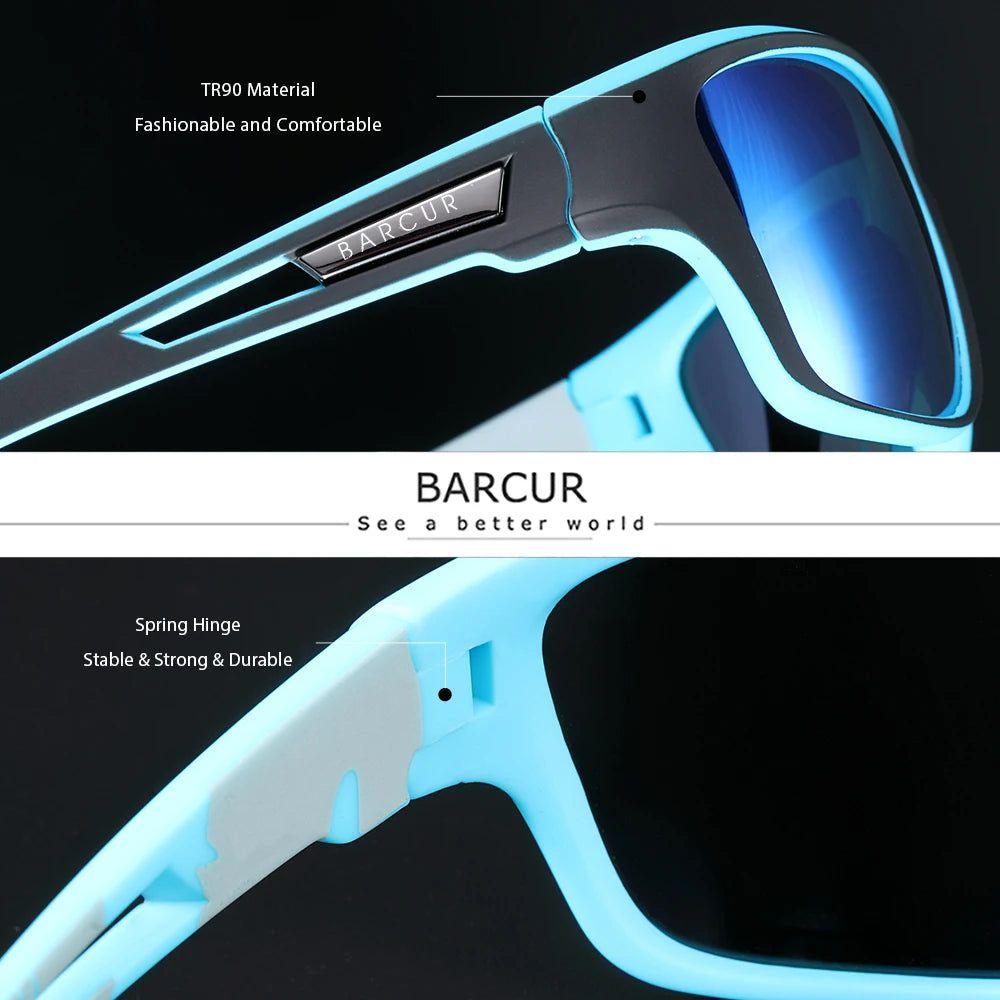 Barcur Men's Sporty Elegance Polarized Sunglasses with UV400 Protection - Lucid Fantasy 