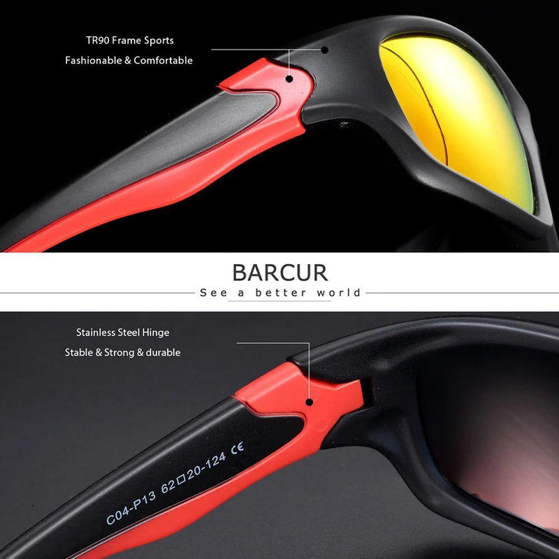 Barcur Men's Trendy Polarized Sport Sunglasses with UV400 Protection - Lucid Fantasy 