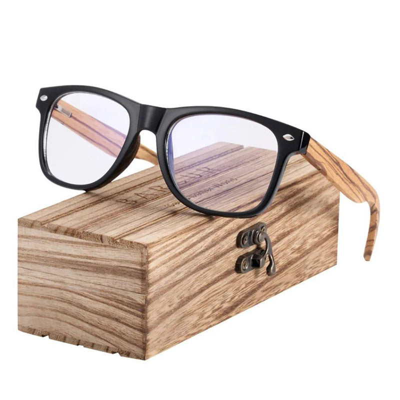 Barcur Men's Trendy Polarized Zebra Wood Frame Sunglasses - Lucid Fantasy 