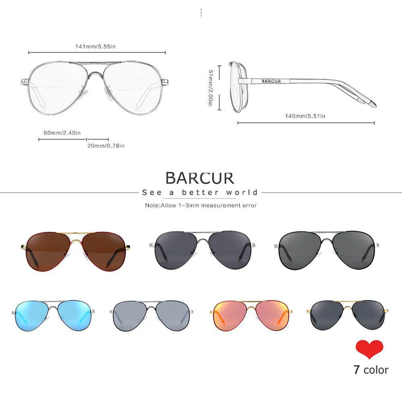 Barcur Men’s UV400 Polarized Fashion Sunglasses for Ultimate Sun Protection - Lucid Fantasy 