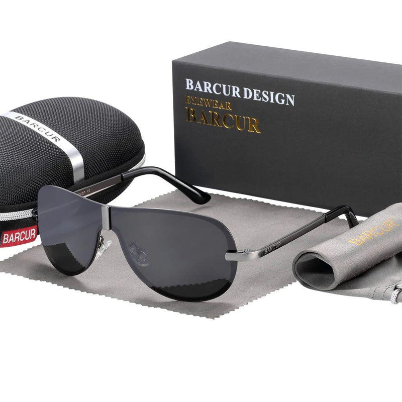 Barcur Polarized Sports Sunglasses for Men - Black UV400 Night Vision Eyewear - Lucid Fantasy 