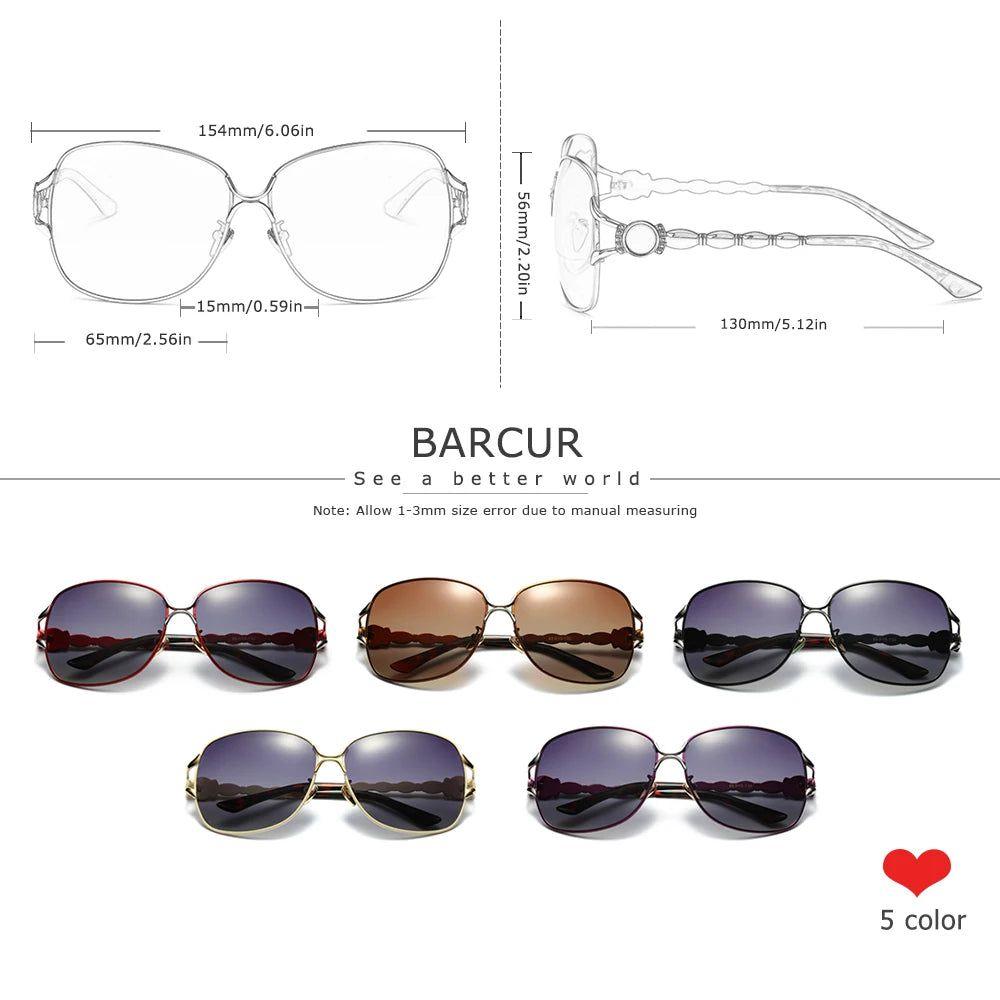 Barcur Women's Luxury Polarized Sunglasses - Original Design Classic Shades for Ultimate Style and Protection - Lucid Fantasy 