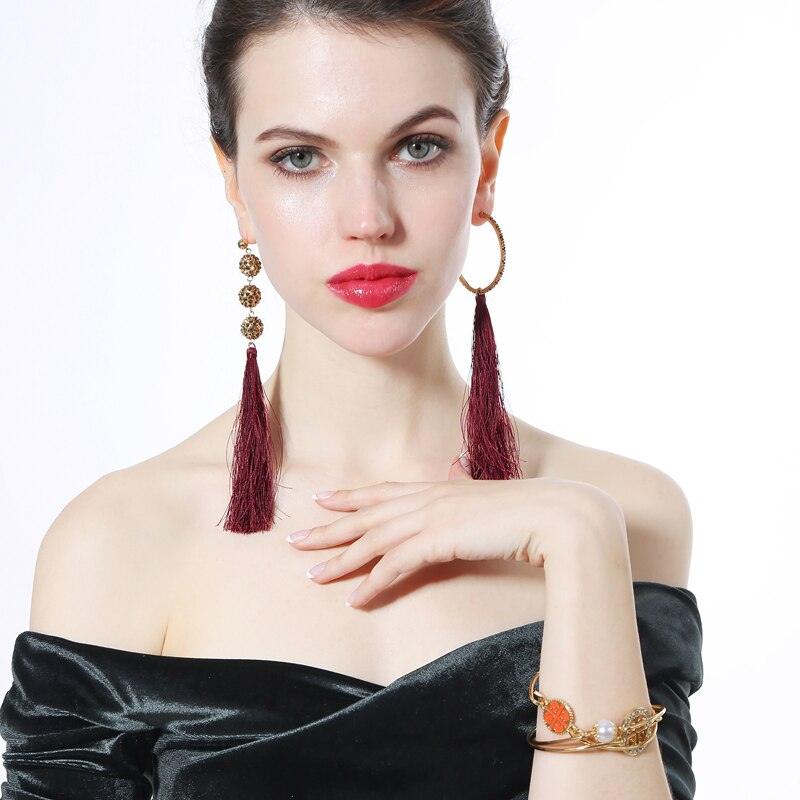 Bohemian Chic Asymmetric Tassel Drop Earrings - Handmade Statement Jewelry - Lucid Fantasy 