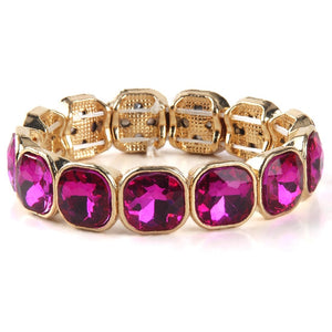 Bohemian Style LUXE design Crystal Gem Bangle Bracelet