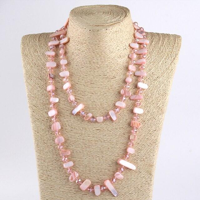 BOHO Elegance: 120cm Vibrant Shell and Bead Statement Necklace - Lucid Fantasy 