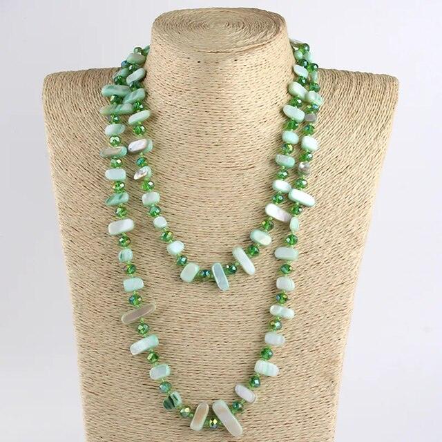 BOHO Elegance: 120cm Vibrant Shell and Bead Statement Necklace - Lucid Fantasy 