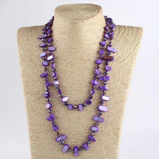 BOHO Elegance: 120cm Vibrant Shell and Bead Statement Necklace - Lucid Fantasy 