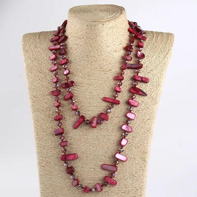 BOHO Elegance: 120cm Vibrant Shell and Bead Statement Necklace - Lucid Fantasy 