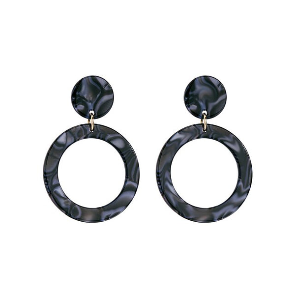 BOHO Retro Design Resin Hoop Drop Dangle Earrings