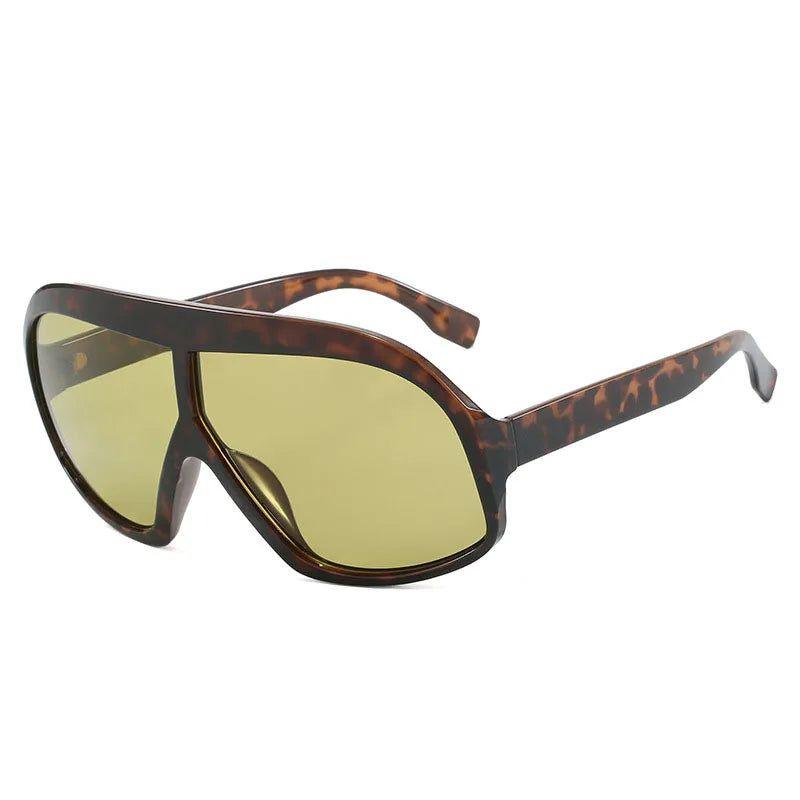 Bold Leopard Print Oversized Goggle Sunglasses for Trendsetters - Lucid Fantasy 