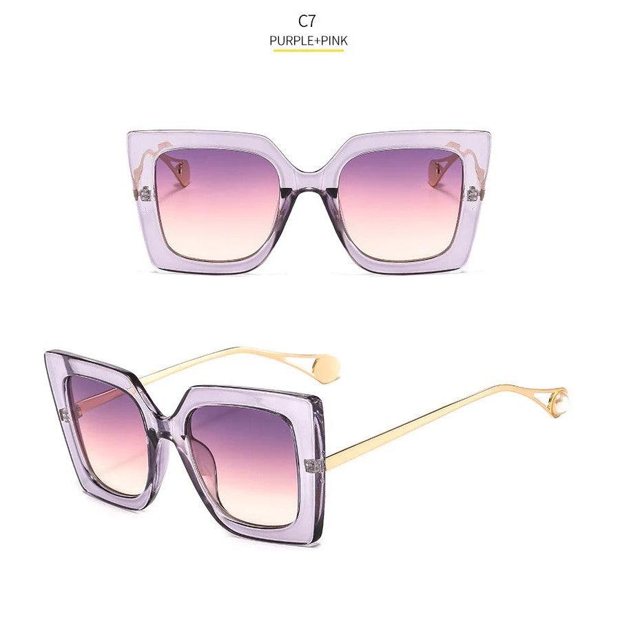 Chic Butterfly Lens Square Clear Glasses with UV Protection - Lucid Fantasy 