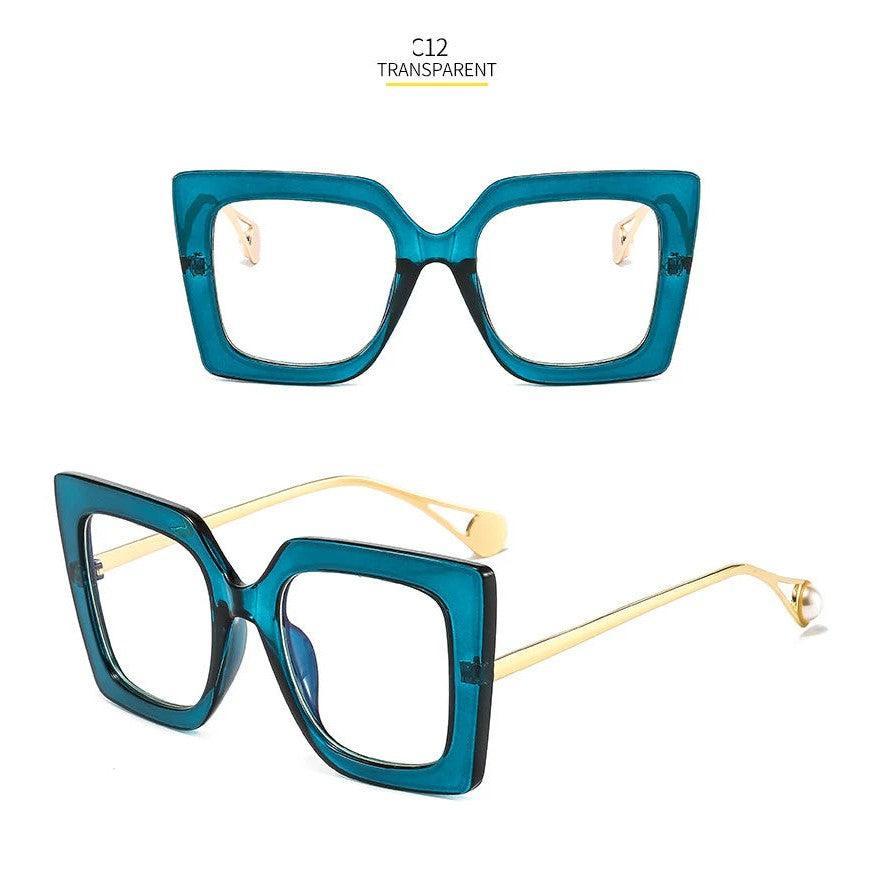 Chic Butterfly Lens Square Clear Glasses with UV Protection - Lucid Fantasy 