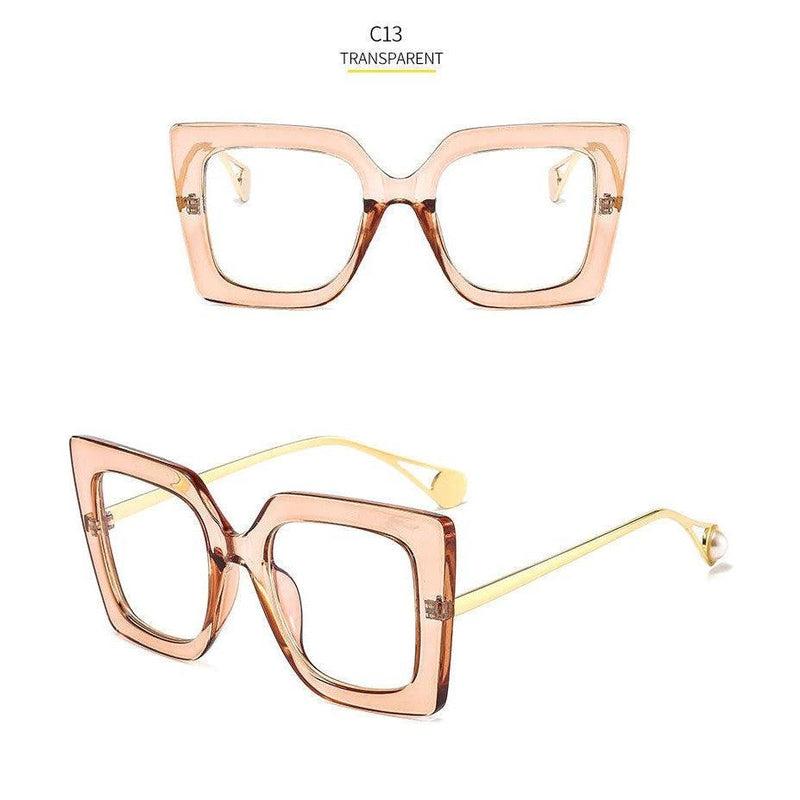 Chic Butterfly Lens Square Clear Glasses with UV Protection - Lucid Fantasy 