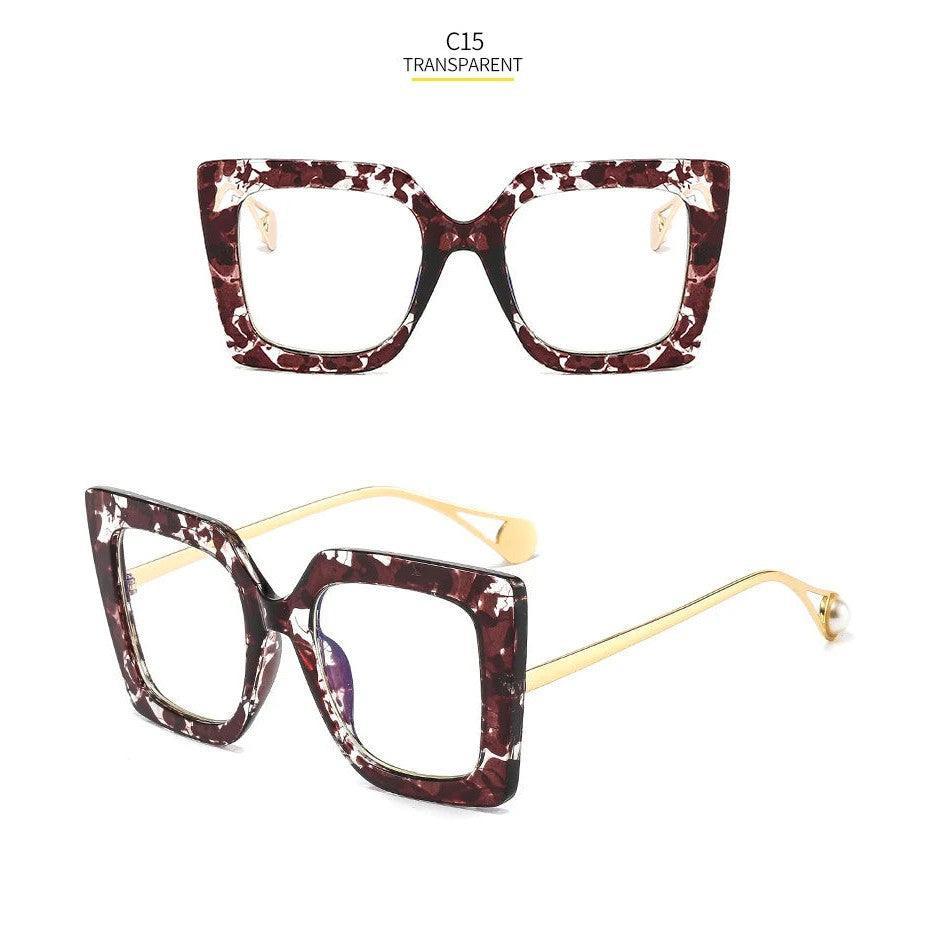 Chic Butterfly Lens Square Clear Glasses with UV Protection - Lucid Fantasy 