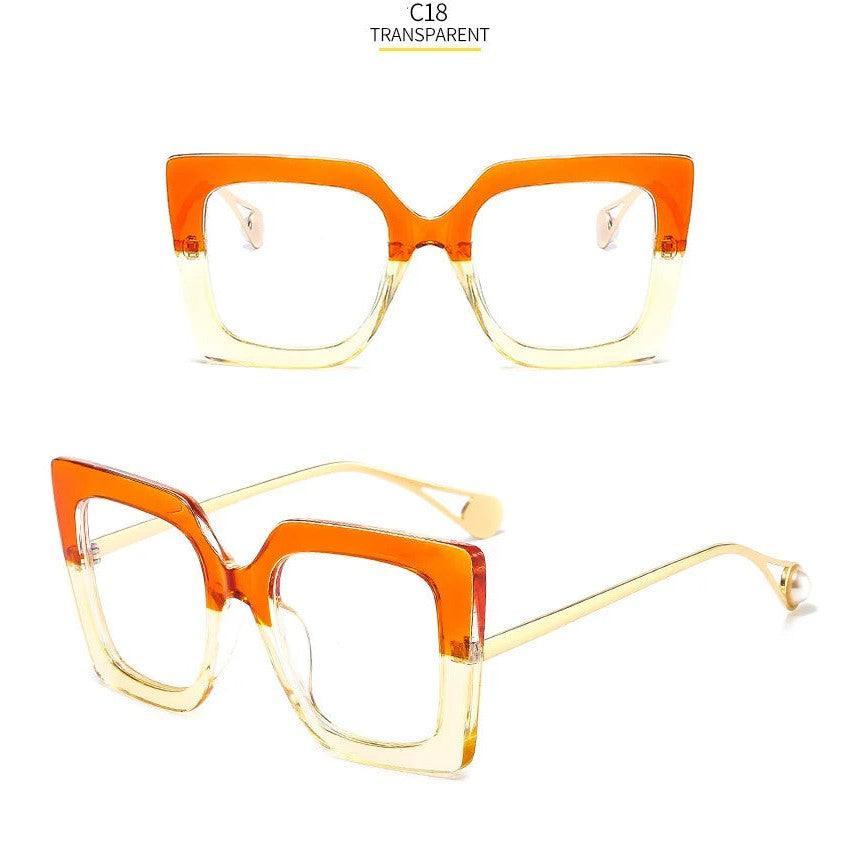 Chic Butterfly Lens Square Clear Glasses with UV Protection - Lucid Fantasy 