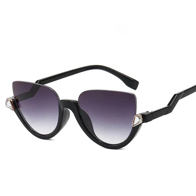 Chic Cat Eye Anti-Blue Light Computer Glasses with Half Frame Design - Lucid Fantasy 