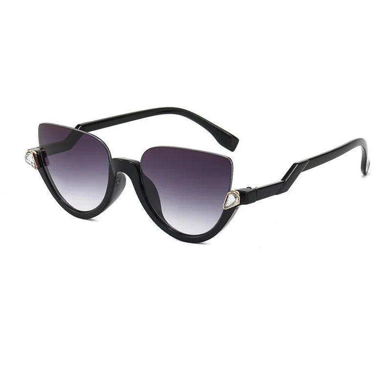 Chic Cat Eye Anti-Blue Light Computer Glasses with Half Frame Design - Lucid Fantasy 