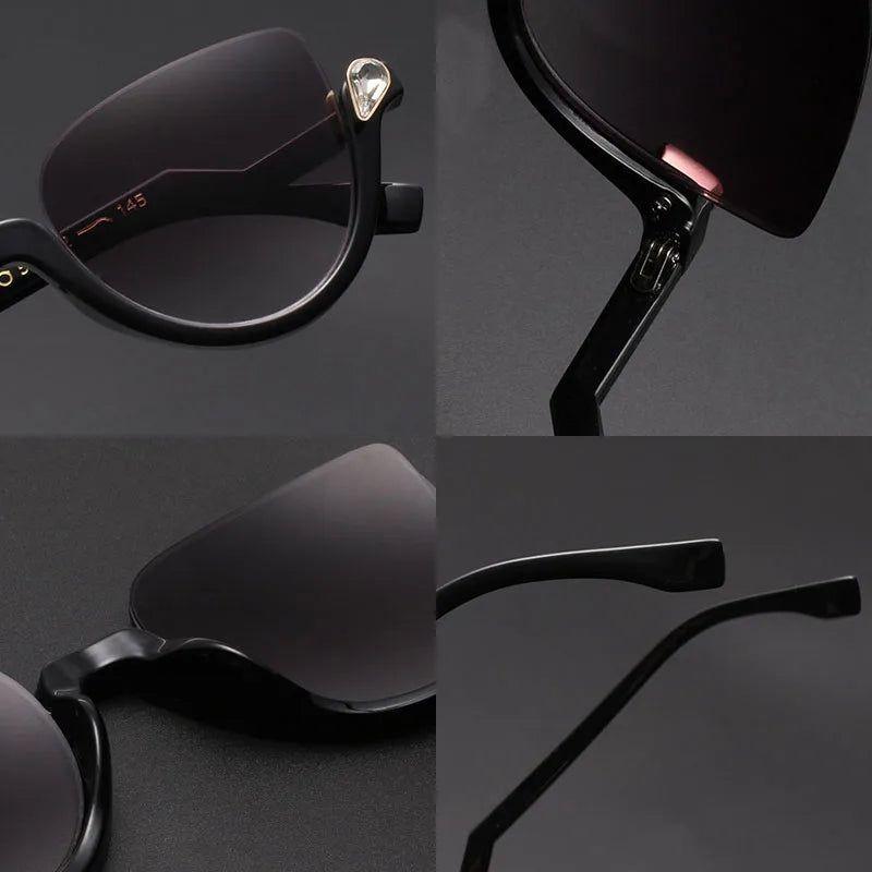 Chic Cat Eye Anti-Blue Light Computer Glasses with Half Frame Design - Lucid Fantasy 