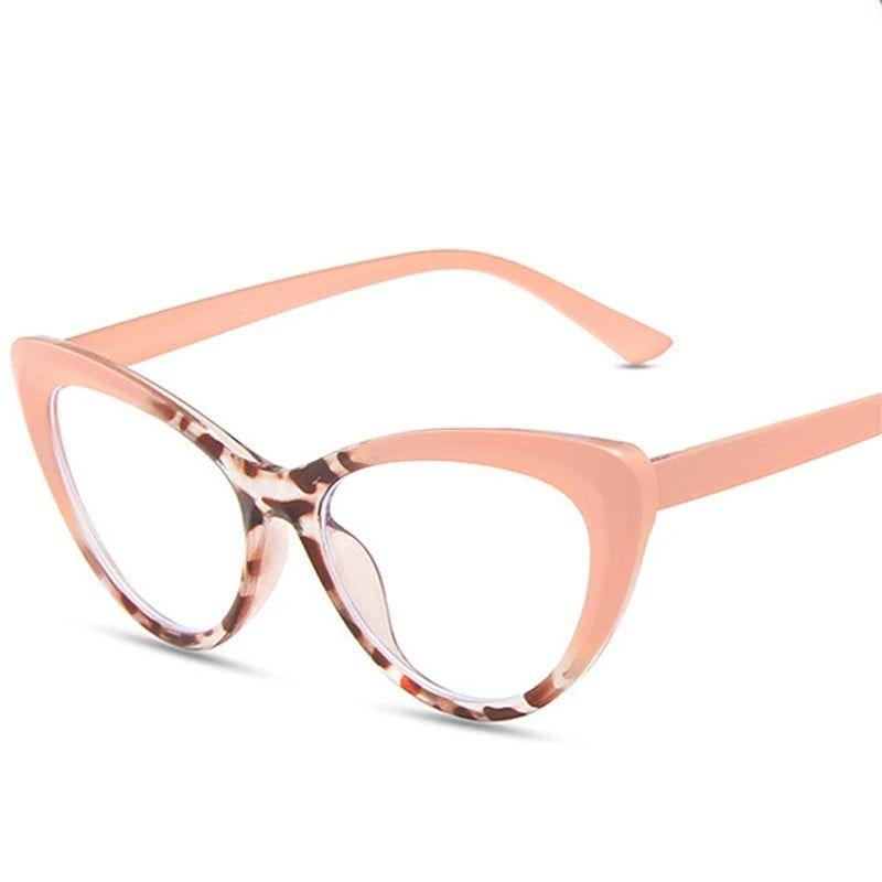 Chic Cat Eye Optical Glasses with Anti-Blue Light and Spring Hinge Design - Lucid Fantasy 