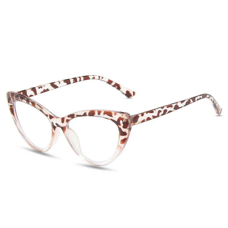 Chic Cat Eye Optical Glasses with Anti-Blue Light and Spring Hinge Design - Lucid Fantasy 