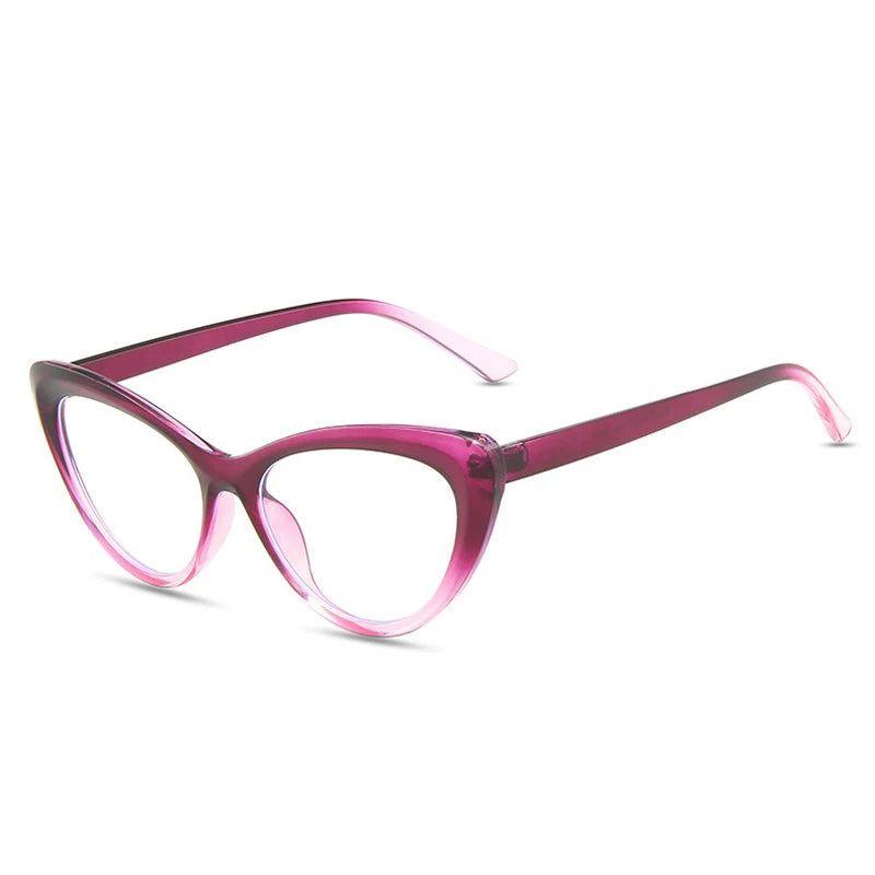 Chic Cat Eye Optical Glasses with Anti-Blue Light and Spring Hinge Design - Lucid Fantasy 