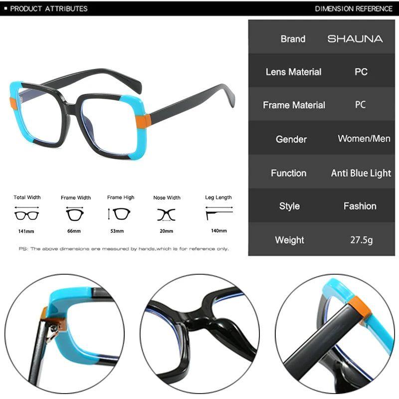 Chic Colorful Square Anti-Blue Light Glasses for Eye Protection - Lucid Fantasy 