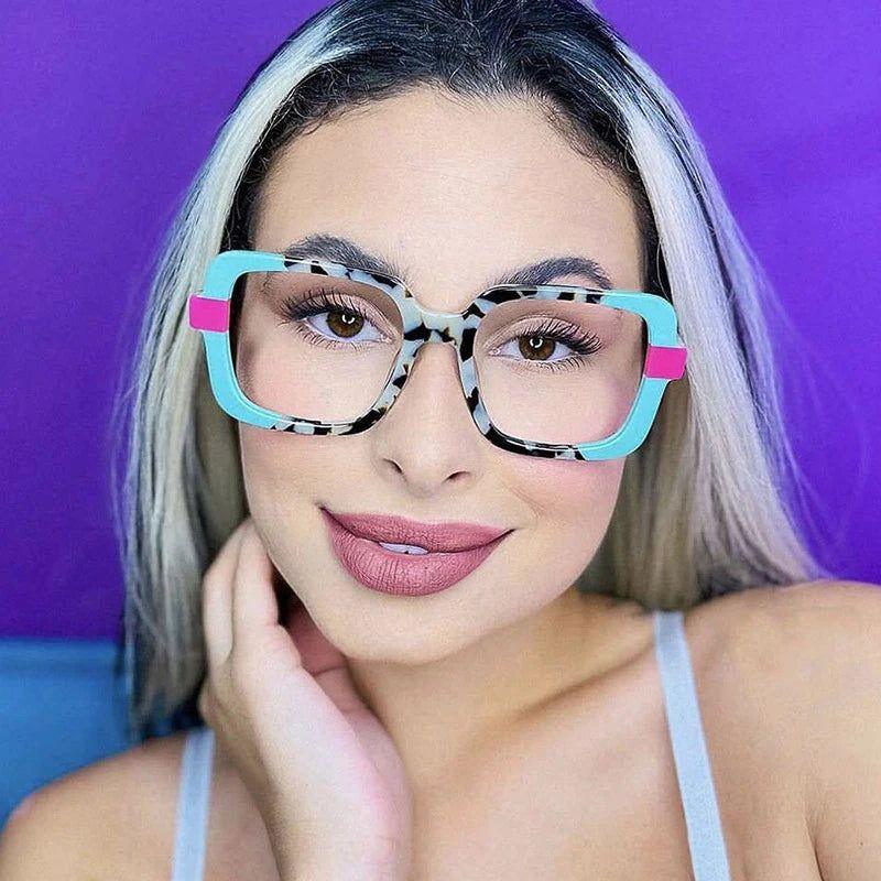 Chic Colorful Square Anti-Blue Light Glasses for Eye Protection - Lucid Fantasy 