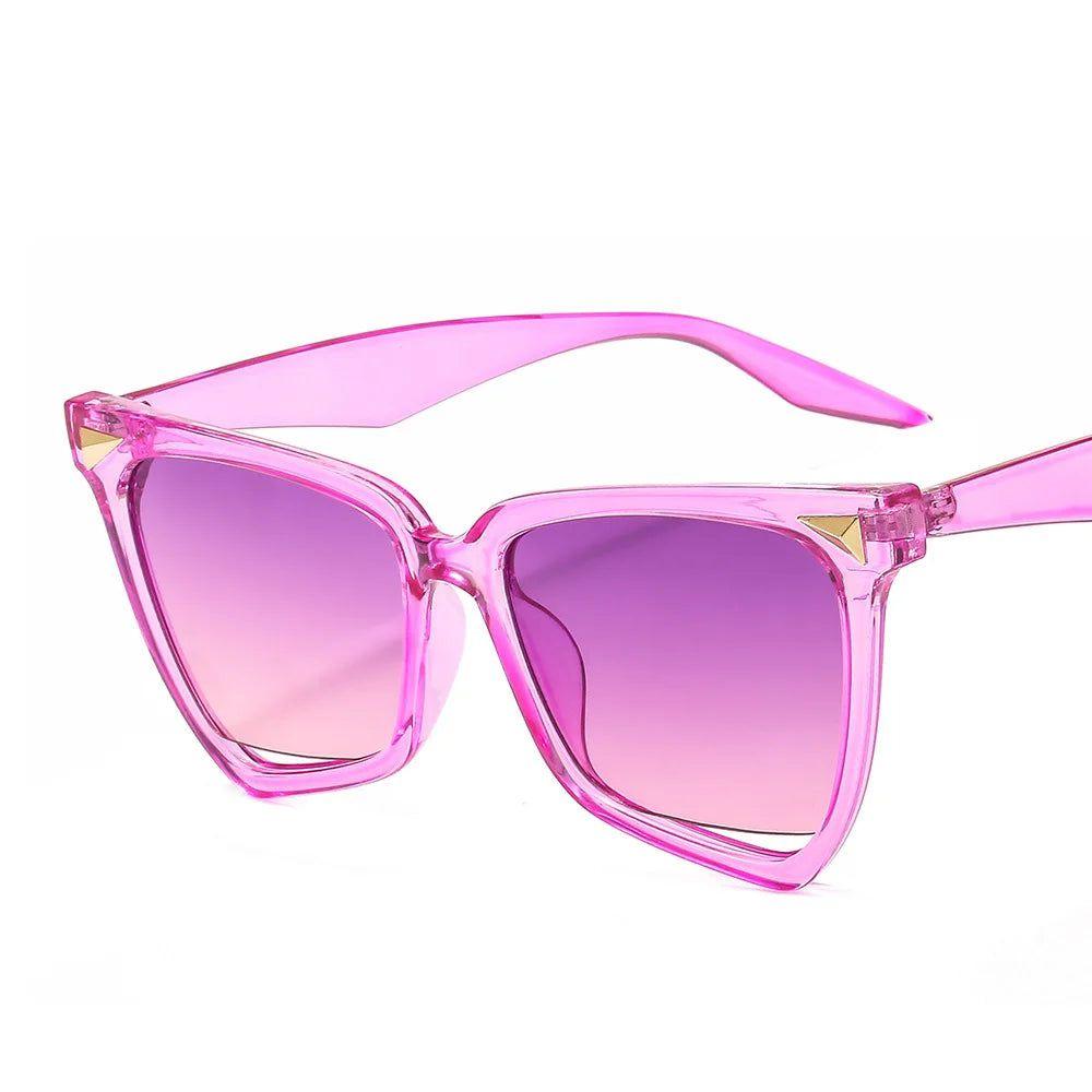 Chic Gradient Candy Color Cat Eye Butterfly Sunglasses with UV400 Protection - Lucid Fantasy 