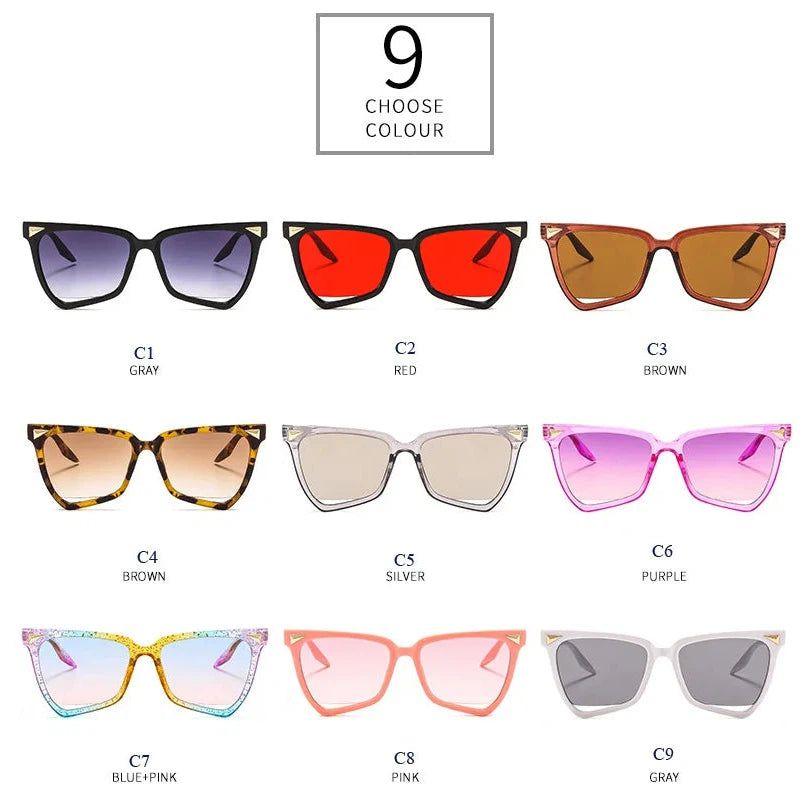 Chic Gradient Candy Color Cat Eye Butterfly Sunglasses with UV400 Protection - Lucid Fantasy 