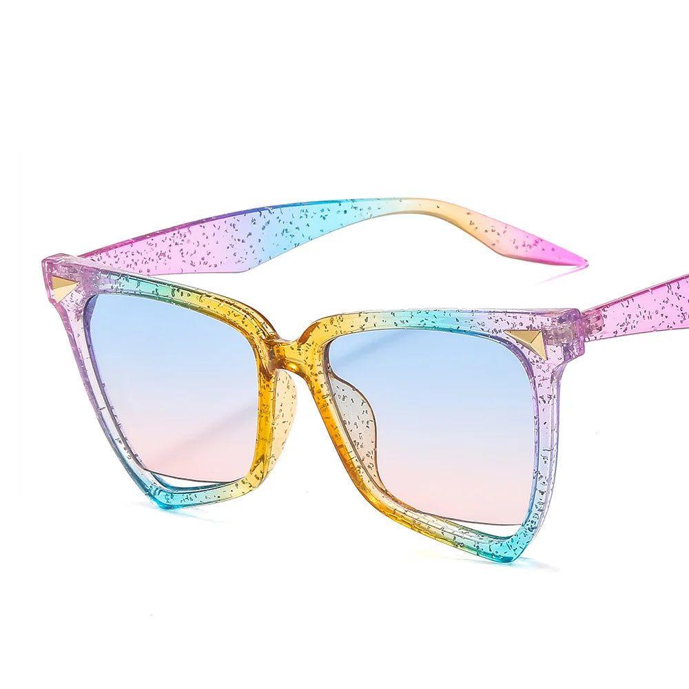 Chic Gradient Candy Color Cat Eye Butterfly Sunglasses with UV400 Protection - Lucid Fantasy 