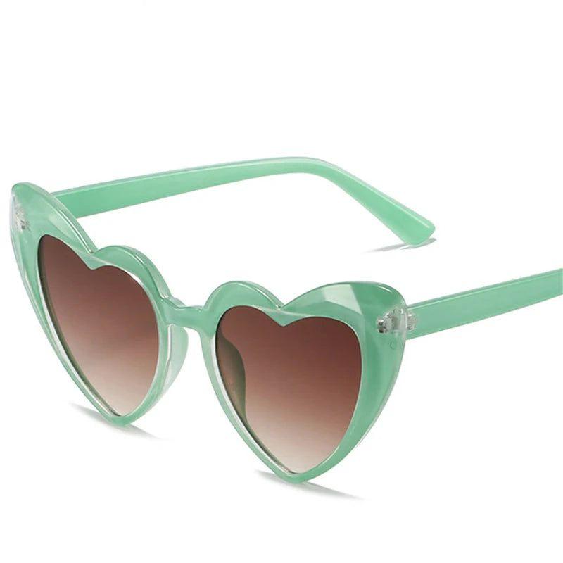 Chic Heart-Shaped Retro Jelly Sunglasses with UV400 Protection and Gradient Lenses - Lucid Fantasy 