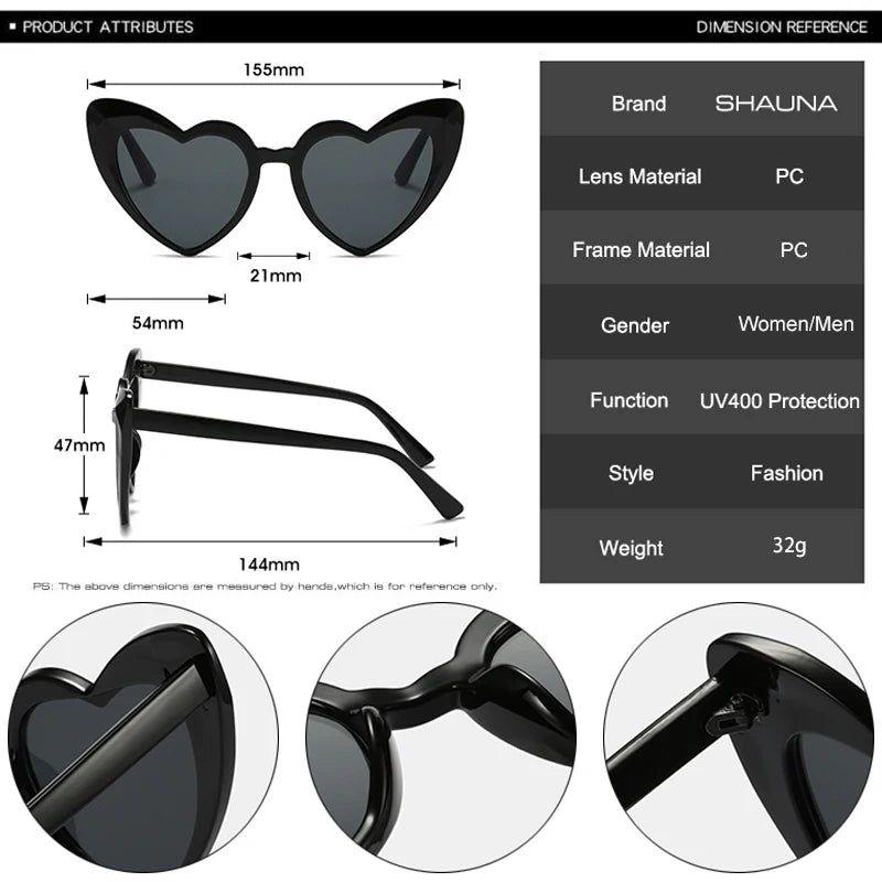 Chic Heart-Shaped Retro Jelly Sunglasses with UV400 Protection and Gradient Lenses - Lucid Fantasy 