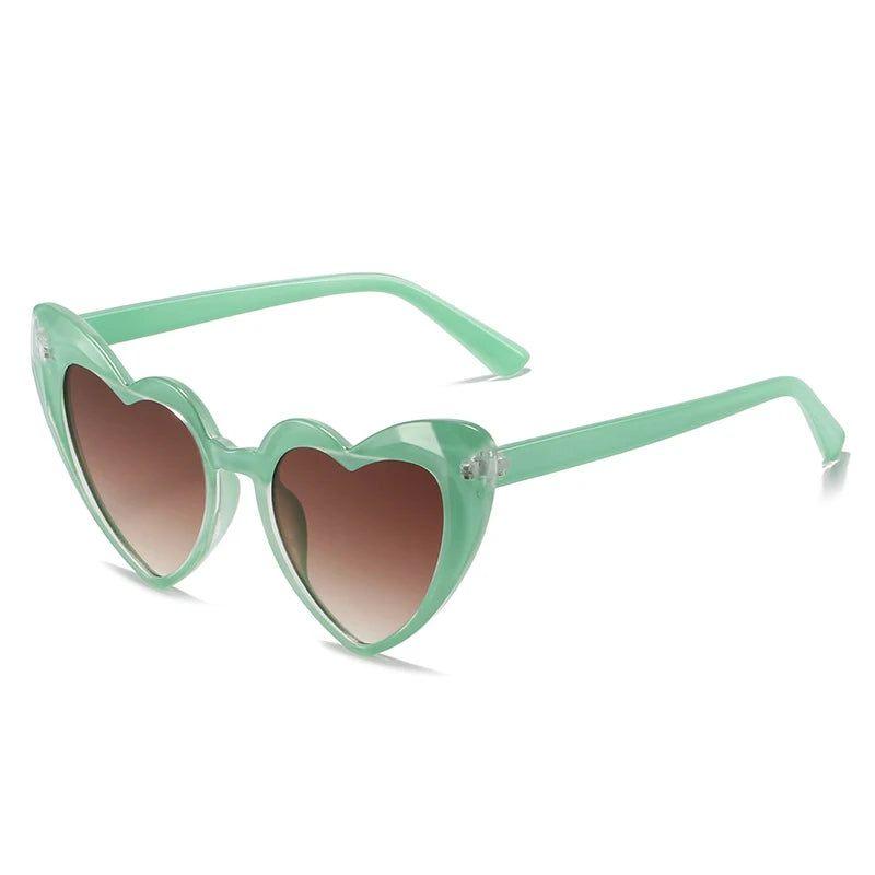 Chic Heart-Shaped Retro Jelly Sunglasses with UV400 Protection and Gradient Lenses - Lucid Fantasy 