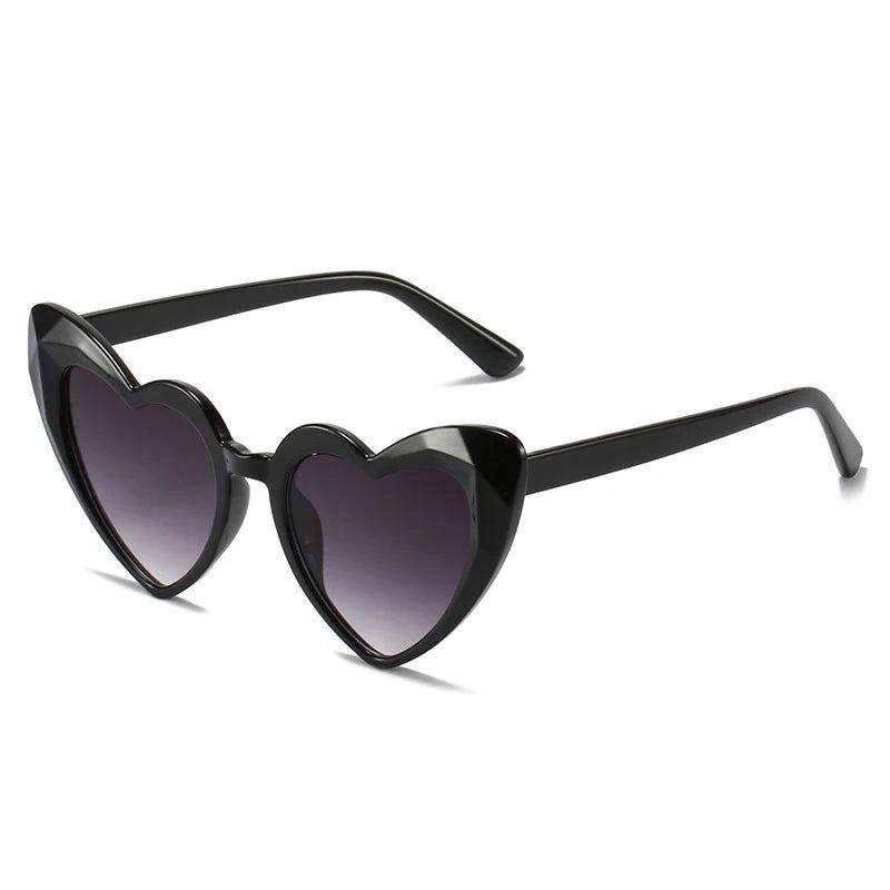 Chic Heart-Shaped Retro Jelly Sunglasses with UV400 Protection and Gradient Lenses - Lucid Fantasy 