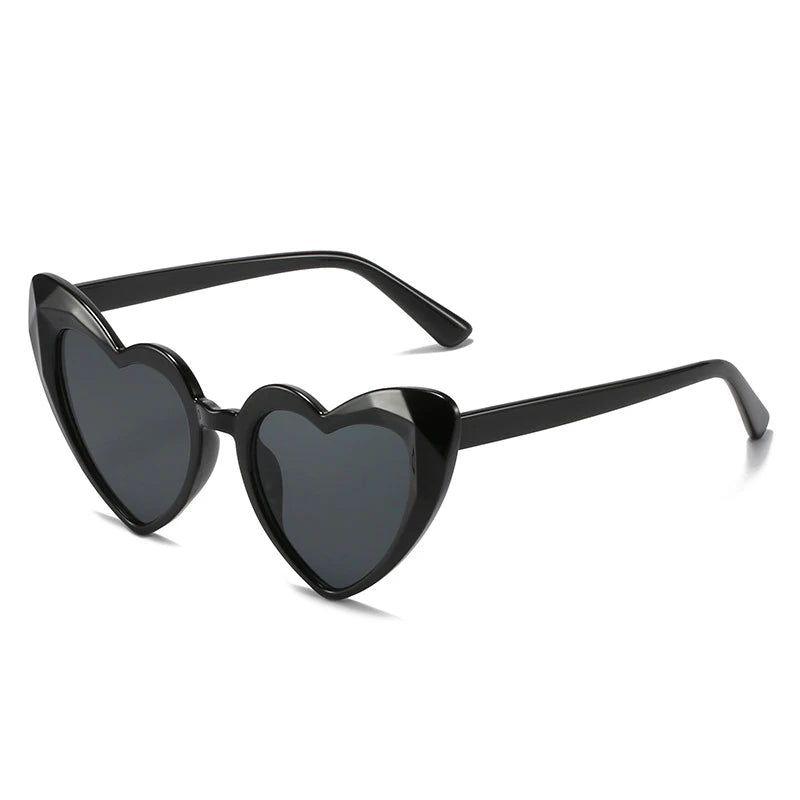 Chic Heart-Shaped Retro Jelly Sunglasses with UV400 Protection and Gradient Lenses - Lucid Fantasy 