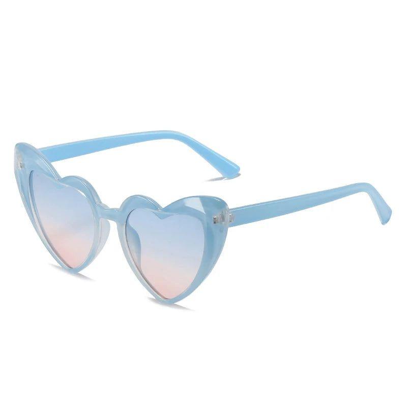 Chic Heart-Shaped Retro Jelly Sunglasses with UV400 Protection and Gradient Lenses - Lucid Fantasy 