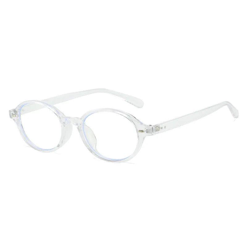 Chic Oval Retro Rivet Anti-Blue Light Eyewear Frames - Lucid Fantasy 