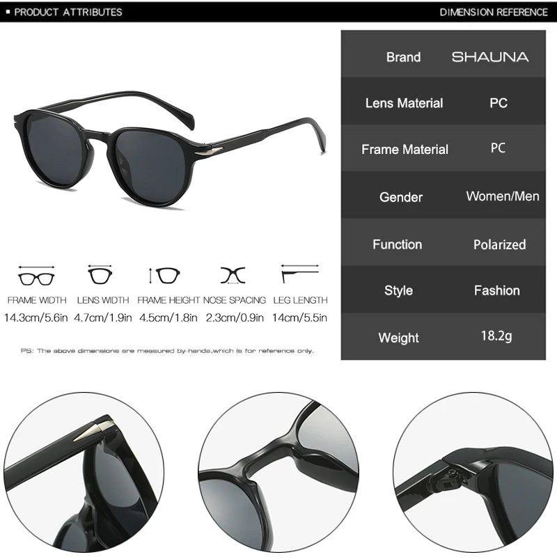 Chic Oval UV400 Polarized Sunglasses with Punk Rivet Accents - Lucid Fantasy 