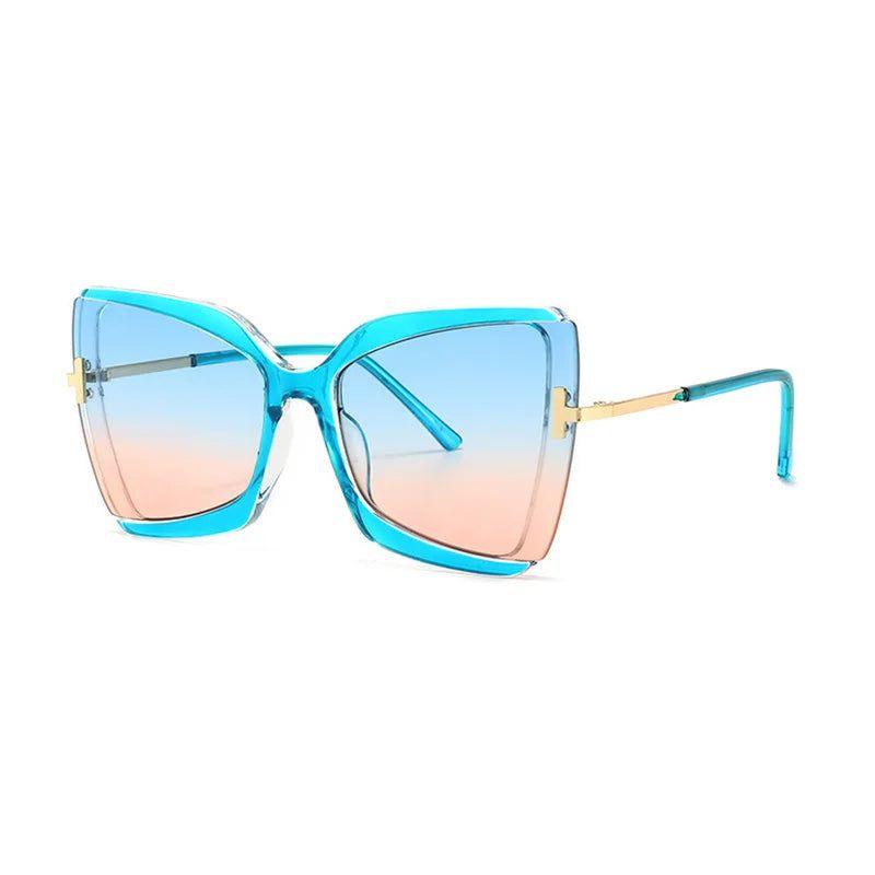 Chic Oversized Butterfly Shades with Gradient Lenses and UV400 Protection - Lucid Fantasy 