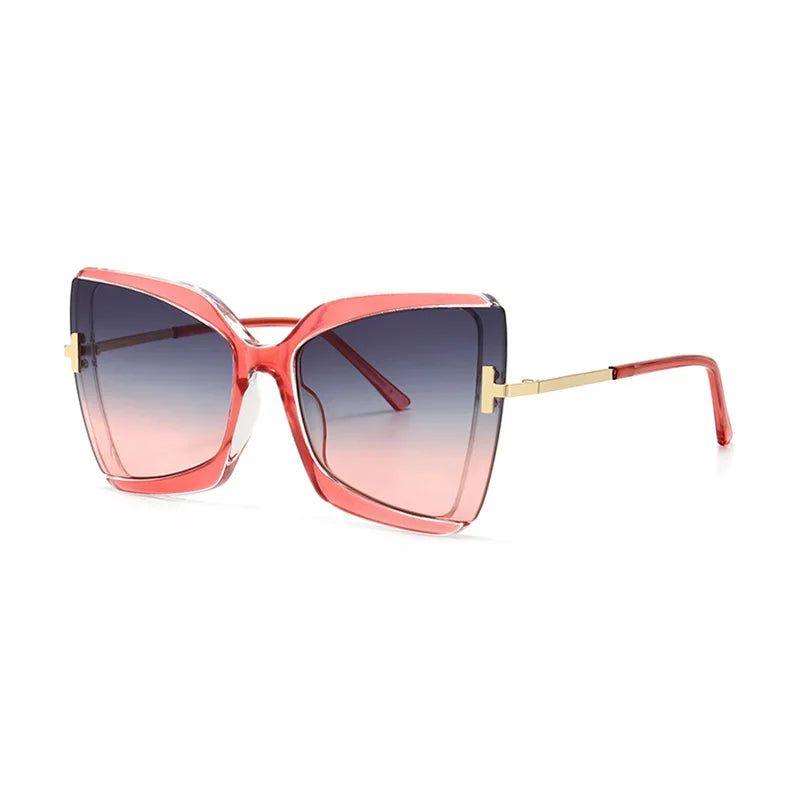 Chic Oversized Butterfly Shades with Gradient Lenses and UV400 Protection - Lucid Fantasy 