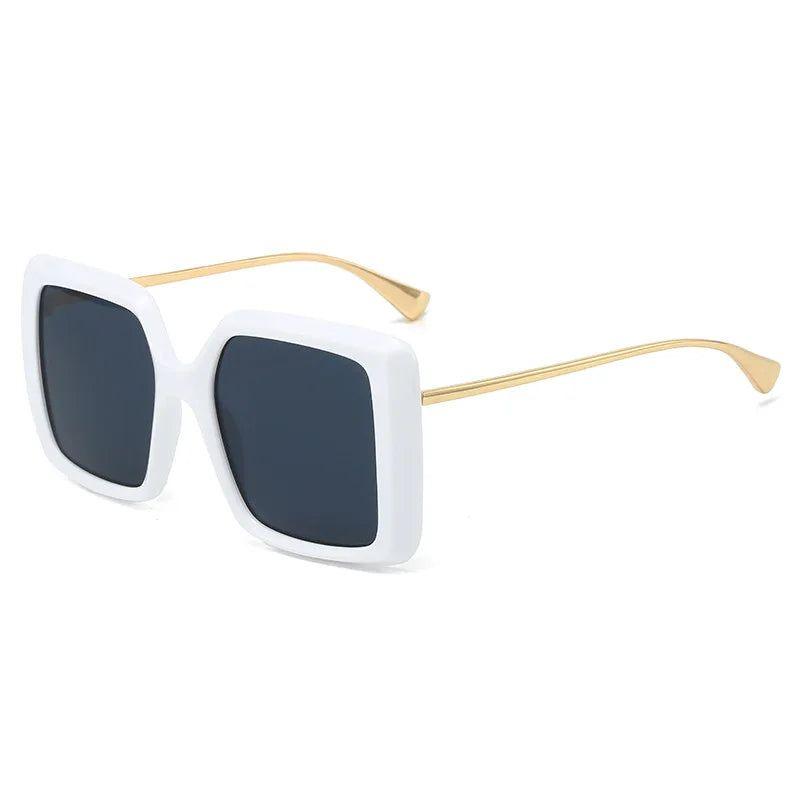 Chic Oversized Square Gradient Sunglasses with UV400 Protection - Lucid Fantasy 