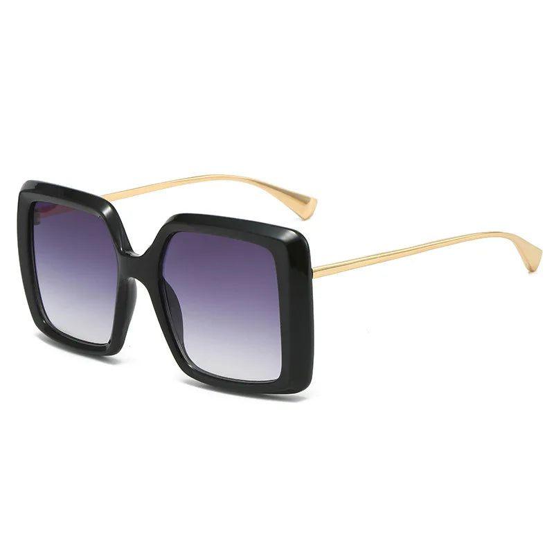 Chic Oversized Square Gradient Sunglasses with UV400 Protection - Lucid Fantasy 