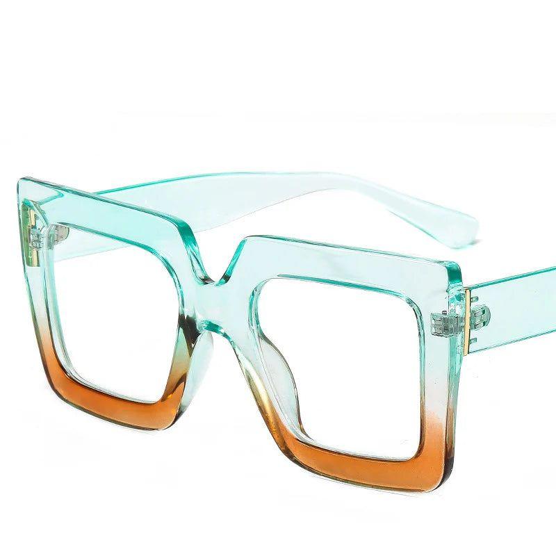 Chic Oversized Square Lens Computer Glasses with Blue Light Protection - Lucid Fantasy 