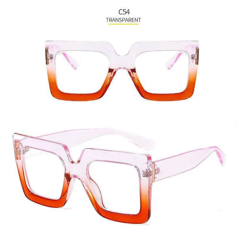 Chic Oversized Square Lens Computer Glasses with Blue Light Protection - Lucid Fantasy 