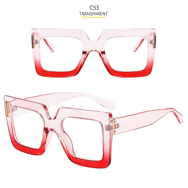 Chic Oversized Square Lens Computer Glasses with Blue Light Protection - Lucid Fantasy 