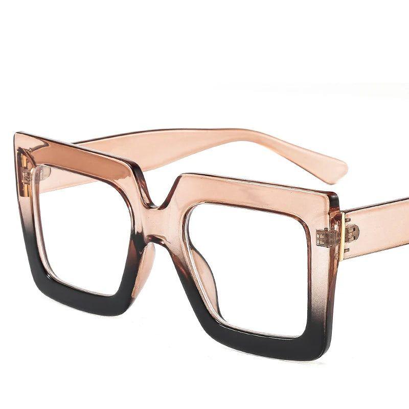 Chic Oversized Square Lens Computer Glasses with Blue Light Protection - Lucid Fantasy 