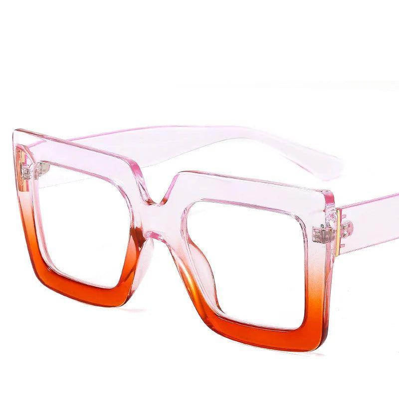 Chic Oversized Square Lens Computer Glasses with Blue Light Protection - Lucid Fantasy 