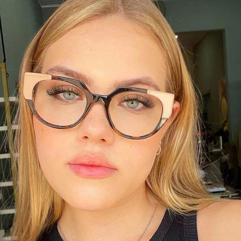 Chic Polygon Cat Eye Blue Light Blocking Glasses - Stylish Optical Frame - Lucid Fantasy 