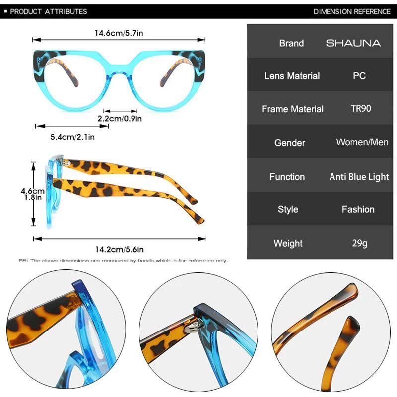 Chic Polygon Cat Eye Blue Light Blocking Glasses - Stylish Optical Frame - Lucid Fantasy 