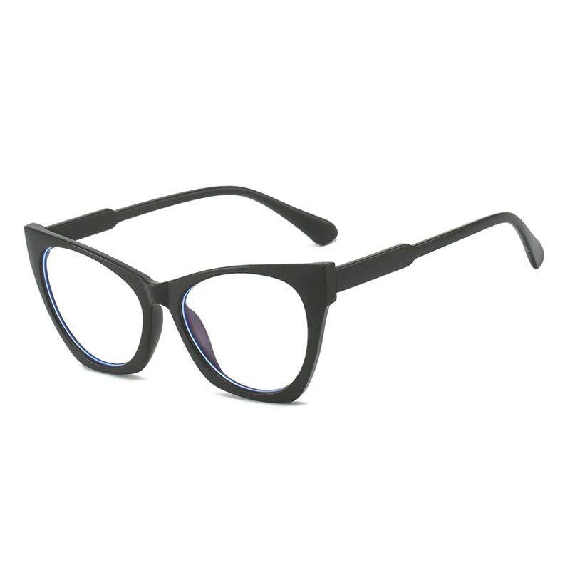 Chic Retro Cat Eye Anti-Blue Light Glasses with Clear Lenses and Stylish Contrast Frame - Lucid Fantasy 